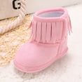 thumbnail image 5 of Maxcozy Baby Girls Winter Tassels Boots Toddler Prewalker Shoes First Walkers Warm Snow Booties Boot Pink 12-18 Months, 5 of 12
