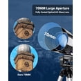 thumbnail image 4 of ESSLNB Telescopios para astronomía para adultos y niños, telescopios astronómicos de 70 mm con lente Barlow 3X, filtro lunar, lente totalmente recubierta, adaptador de teléfono y trípode de 51,6 pulga, 4 of 4