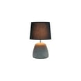 thumbnail image 2 of Round Concrete Table Lamp - Modern Gray Base & Black Shade - Stylish Home Accent Lighting, 2 of 6
