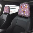 thumbnail image 2 of Kdxio Lovely Animals Pattern Print 2 Piece Car Head Rest Covers Set Auto Front/Rear Seats Headrest Cover Universal Fit Most Cars,Sedan, SUV, 2 of 9