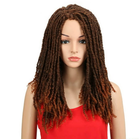 Noble 22 Inch Synthetic Wigs Crochet Braids Twist Jumbo Dread Faux Locs Hairstyle Long Afro Brown Hair