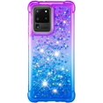 thumbnail image 2 of Case for Samsung Galaxy S20 Ultra, Galaxy S20 Ultra Case Liquid Cute Glitter Heavy Duty Shockproof Soft TPU Protective for Girls Women Phone Case for Samsung Galaxy S20 Ultra Gradient Purple, 2 of 12
