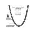 thumbnail image 3 of Collar Cadena Estilo Cubano Unisex Acero Inoxidable Xtellar Negro, 3 of 4