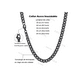 thumbnail image 3 of Collar Cadena Estilo Cubano Unisex Acero Inoxidable Xtellar Negro, 3 of 4