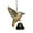 Brown, variant on Handcrafted Wooden Hummingbird Ornament with Bells, Elegant Garden Hanging Decor for Outdoor Patio and Home, Unique Gift for Bird Lovers