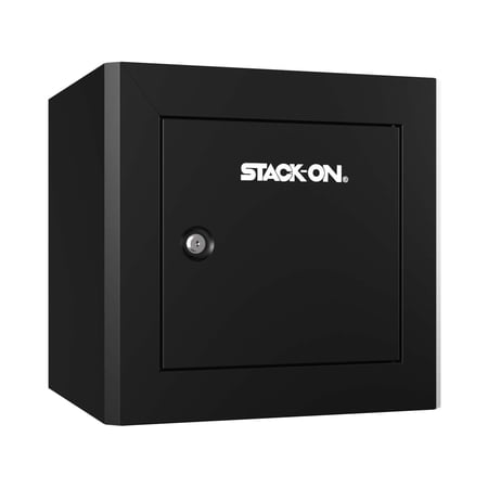 Stack-On Compact Welded-Steel Pistol Ammo Cabinet Black X-Large