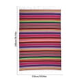 thumbnail image 3 of Qaailabf Colorful Multifunctional Tablecloth Blanket with Fringe, Polyester, 4 Sizes, for Table Sofa Picnic Beach Party Decoration, Soft Lightweight Washable, 3 of 7