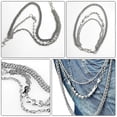thumbnail image 4 of Stylish Hip Hop Trousers Chain Waist Accessory Silver 1Pcs Designed For Men, 4 of 4