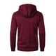 thumbnail image 3 of Ceisia Men's Loose Fit Heathered Hooded Zip-Up Sweatshirt with Contrast Zippers Gift, 3 of 5