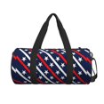 thumbnail image 2 of Gaeub Patriotic Star Lightweight Travel Cylinder Bag Gym Tote Bag Sports Training Duffle Bag with Pockets and Straps, 2 of 8