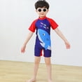 thumbnail image 2 of Combinaison de Bain Garçon Séchage Rapide Manches Courtes Surf Plage pour 3-12 Ans, 2 of 8