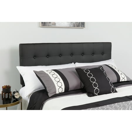 Flash Furniture Lennox Tufted Upholstered Full Size Headboard in Black Vinyl
