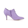 thumbnail image 3 of BLISSFUL STEP Women's Pointed Toe Bow Decor Stiletto Heel Ankle Boots Purple 9, 3 of 7