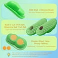 thumbnail image 6 of 2 Cat Toys Self-Grooming Cat Brush, Kitty Kitten Scratcher Self Groomer Catnip Toys for Indoor Cats, Chew Toys Wall Corner Brushes Edible Wall Treats, Pink, 6 of 7
