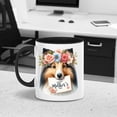 thumbnail image 2 of Happy Mother's Day Shetland Sheepdog with Flower Crown and Greeting Card 11oz Accent Two-tone Mug Sheltie Dog Lover Gifts Coffee Tea Cup - 13004, 2 of 5