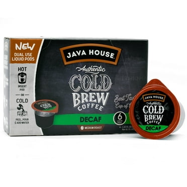 Java House Decaf Cold Brew Coffee Pods, 6 Count (Medium Roast)