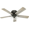thumbnail image 4 of Hunter 52 inch Indoor Ceiling Fan with LED Lights - Bronze Ceiling Fan with Pull Chain, For Bedroom, Living Room, or Kitchen, Low Profile Mount, No Remote, 5 Blades - Shady Grove 52379, Noble Bronze, 4 of 16
