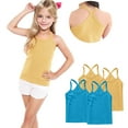 thumbnail image 6 of FamilyThread 4 Pack Girls Tank Tops Solid Sleeveless Undershirts Scoop Neck Undershirts Soft Tops For 1-13Y, 6 of 6