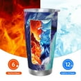 thumbnail image 5 of Easygdp Starry Multicolored Wolf 20oz Stainless Steel Vacuum Insulated Double Wall Travel Tumbler, Durable Insulated Coffee Mug with Spillproof Lid-Without Straw, 5 of 8