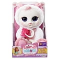 thumbnail image 1 of Animal Babies Nursery Basic Plush White Kitten Toy, 1 of 3