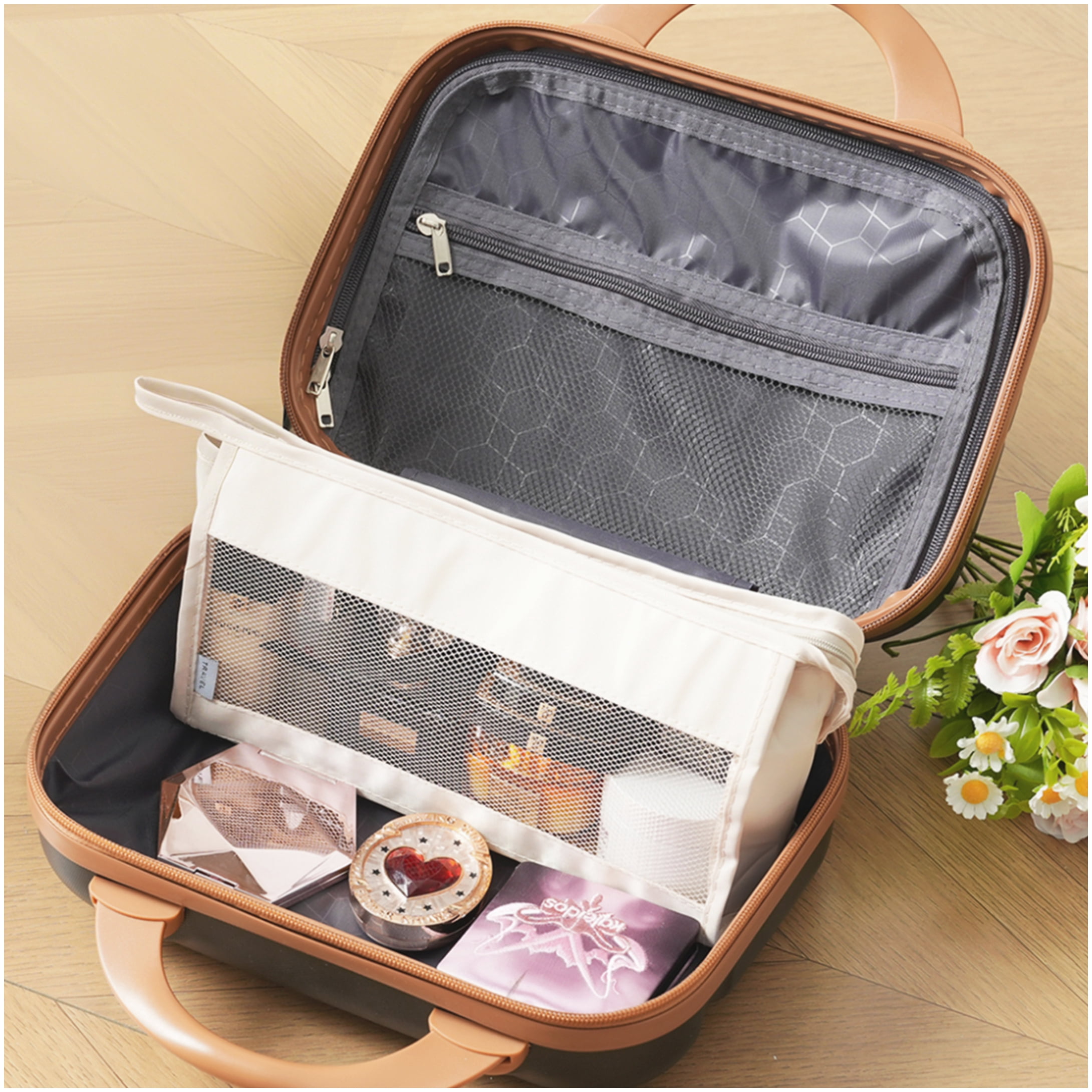 Durable 6-Piece Spinner Wheel Luggage Set, ABS Hardshell Suitcases in Carry On and Checked Sizes