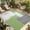 Green Gray White, variant on Blue Purple Gray Outdoor Rug for Patio/Deck/Porch, Non-Slip Large Area Rug 5 x 7 Ft, Abstract Geometric Oil Painted Contemporary Indoor Outdoor Rugs Washable Area Rugs, Camping Rug Carpet Runner