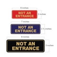 thumbnail image 3 of All Quality Standard Not An Entrance Sign - Black / Gold - Small 2" X 6", 3 of 5