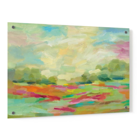 Epic Art 'Sunny Fields' by Silvia Vassileva, Acrylic Glass Wall Art, 36"x24"