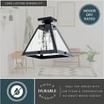thumbnail image 5 of Tremont 12.5-in W Crystal Black Urban Loft Semi Flush Mount Ceiling Light, 5 of 9