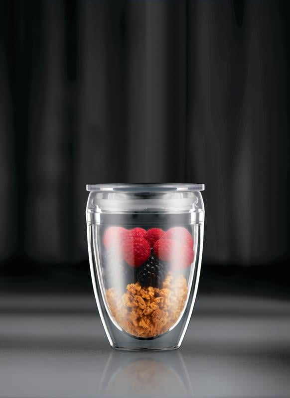 Pavina To Go Double Wall Tumbler With Lid 2-Pack, 10 Oz., Clear