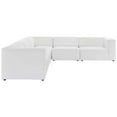thumbnail image 3 of Modway Mingle Vegan Leather 5-Piece Sectional Sofa in White, 3 of 10