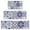 Blue Ethnic Geometric, variant on Blue Ethnic Geometric Patchwork Pattern Kitchen Rugs Sets Of 3,Kitchen Runner Rugs Non Skid Washable,Decorative Kitchen Floor Mats for Kitchen,Sink,Laundry,17"x30"+ 17"x47" + 17"x59"