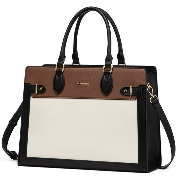 Bolsa para portátil LOVEVOOK para mujer, 17 pulgadas, de piel sintética