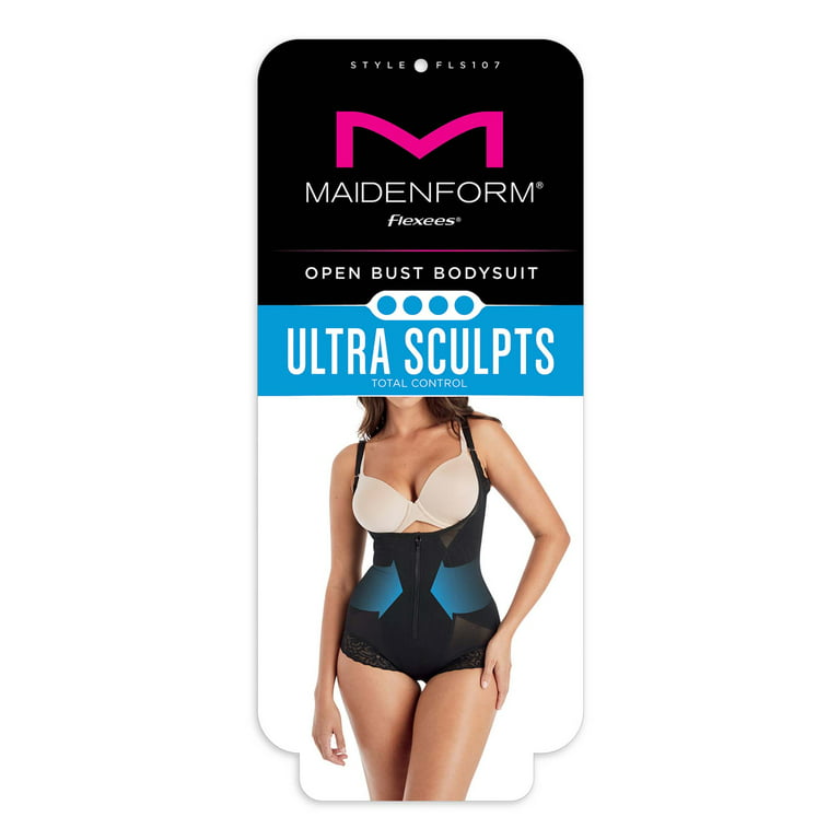 Maidenform Womens Flexees Ultra Sculpts Open Bust Bodysuit, Style FLS107