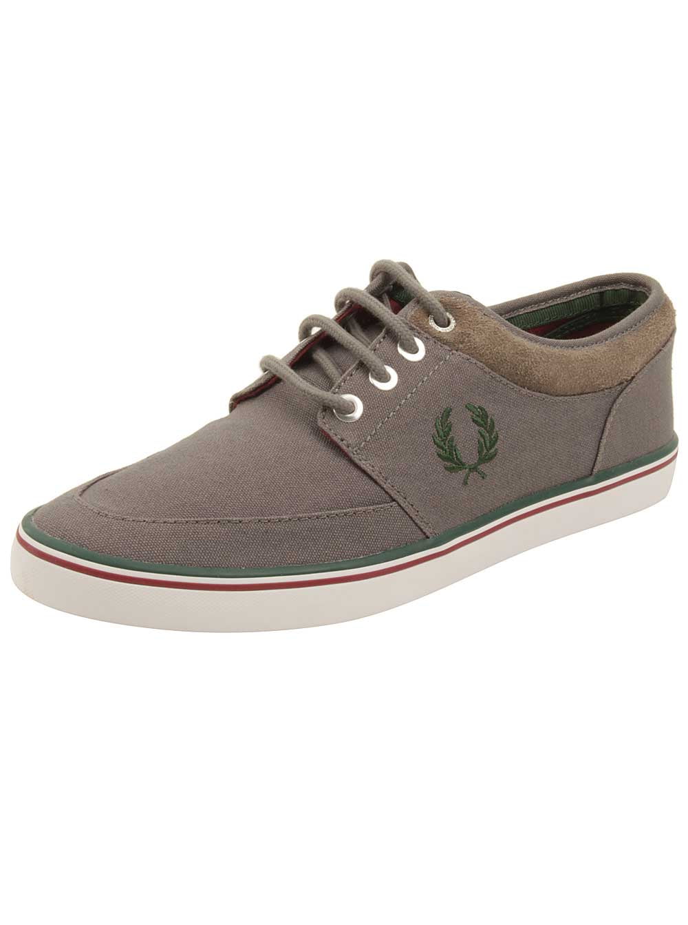 Fred Perry Mens Stratford Canvas Sneakers in Mid Grey - Walmart.com