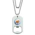thumbnail image 1 of Baby Reindeer Christmas Holiday Military Dog Tag Bottle Opener Pendant, 1 of 3