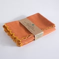 thumbnail image 6 of Fingercraft Cloth Napkins, Everyday Use Reversible Scallop Design, Premium Quality Cotton Linen Blend Napkin Set of 6 Perfect for Parties Dinners Weddings Christmas Napkin Cloth 20x20 Inch Rust, 6 of 6