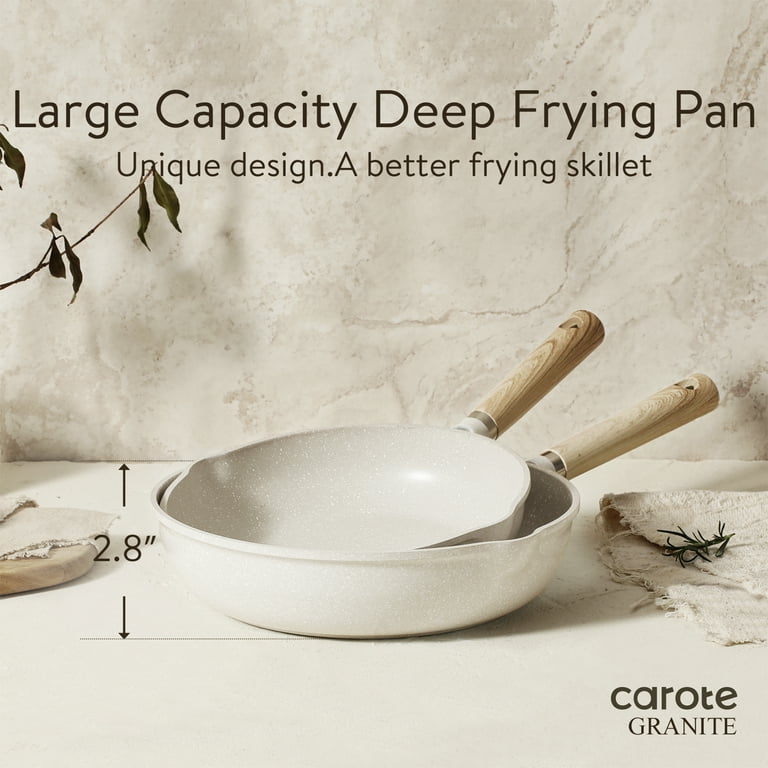 Carote Nonstick Pots and Pans Set, 8 Pcs Induction Kitchen Cookware Sets  (Beige Granite) - Walmart.com