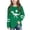 Green, variant on Girls St. Patrick's Day Dinosaur T-Rex Shamrock Long Sleeve Tee T-Shirt Top Green Black Spring Fashion,Size 3 T