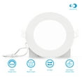 thumbnail image 5 of INFIBRITE 4 Inch 4000K Cool White 9W 750LM Thin LED Ceiling Light Kit, Dimmable, Wet Rated, 5 of 11