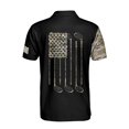 thumbnail image 3 of Custom Name Camo Skull Golf Camouflage American Golf Men's Polo Shirt S-5XL, 3 of 5