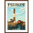 thumbnail image 2 of Art.com Fire Island Lighthouses - Captree Island, New York Art Print by Lantern Press, Brown Frame Wall Art, 21" x 29", 2 of 5