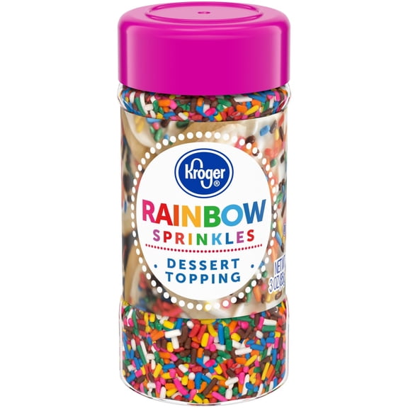 Kroger Rainbow Sprinkles Dessert Topping 3 oz - Pack of 1