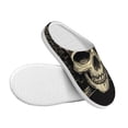 thumbnail image 3 of Goofa Gothic Winged Skull Print Womens Mens Cotton Lightweight House Slippers , Washable Home Slippers,Indoor Comfy Bedroom Cozy Slippers-40/41, 3 of 7