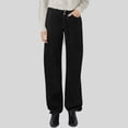 thumbnail image 1 of WILLBEST Pantalones Mujer Pantalones Vaqueros Elásticos de Tiro Bajo para Mujer, Con Cordón Ajustable, Cómodos E Informales, para Uso Diario, Deportes, Camping, Viajes, Corte Holgado. Extra Grande, 1 of 4