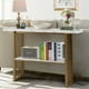 thumbnail image 3 of Mesa de Consola Costway Almacenamiento 2 Niveles Blanco y Dorado, 3 of 5
