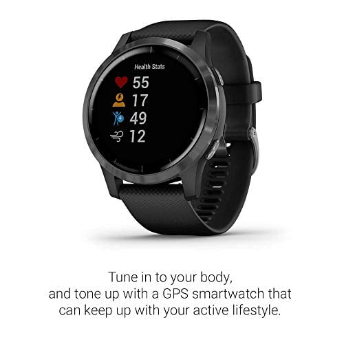 Garmin 010-02174-01 Vivoactive 4, GPS Smartwatch, Features Music, Body Energy Monitoring, Animated Workouts, Ox Sensors and More, Silver with Gray Band - Walmart.com