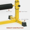 thumbnail image 6 of Soozier Bulgarian Split Squat Stand, Adjustable, 12-Level, Yellow, for Leg Training, 23.1 lb, 6 of 10