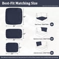 thumbnail image 2 of Kimunuk 14 Pcs Outdoor Cushion Slipcovers, Replacement Outdoor Patio Cushion Covers with 3 Size, Waterproof and Zippered, Fit for Outdoor Furniture, Patio Sofa Couch, Covers Only, Navy Blue, 2 of 6