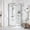 Satin Nickel, variant on Pemberly Row 33" Round Corner Shower Kit in Chrome Clear Base Only